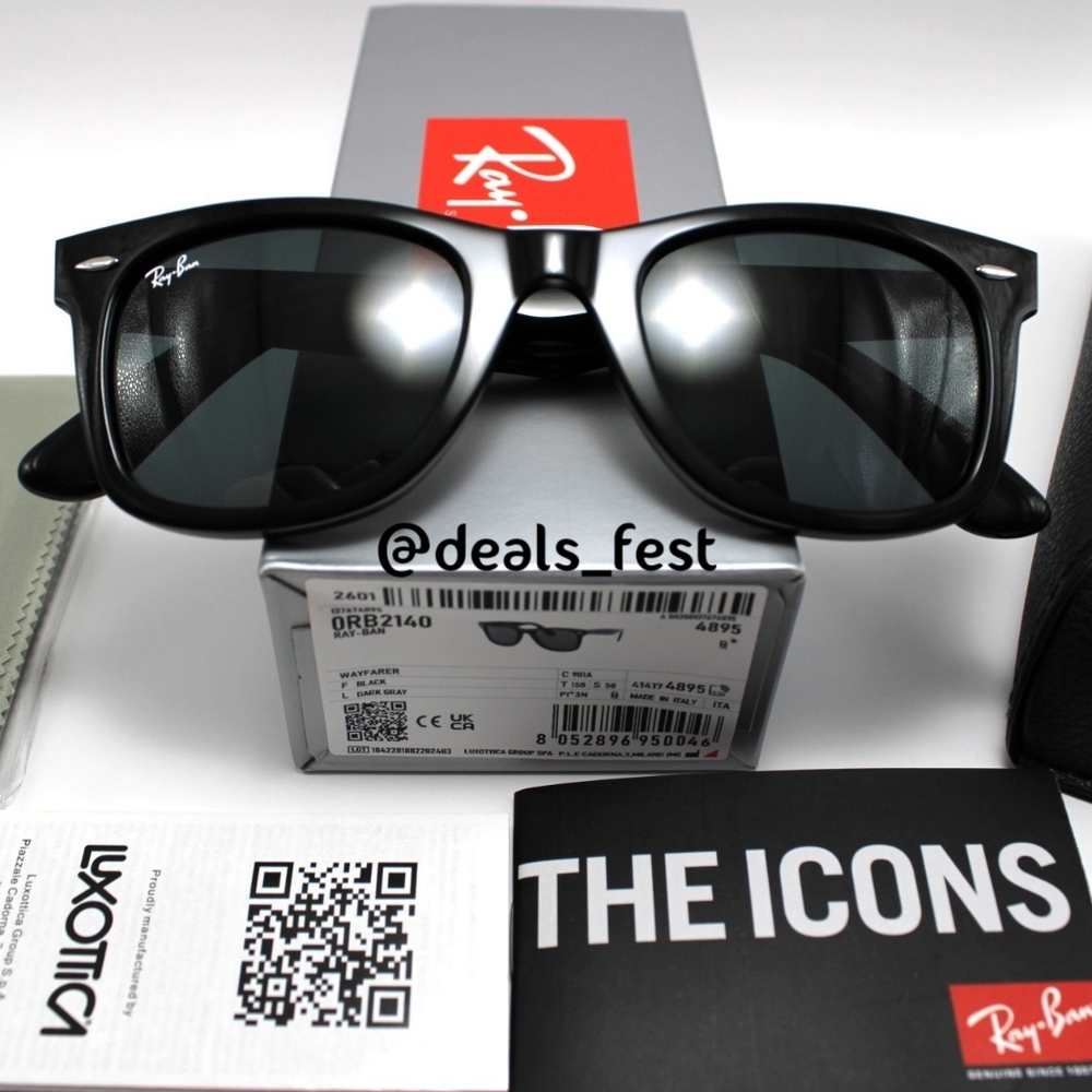 Model Display Ray-Ban Wayfarer Black RB2140 Classic - Picture 4 of 16